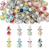 40Pcs 8 Colors Angel Glass Pendants. with Alloy Findings PALLOY-FS00027-2
