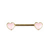 Brass Enamel Pink Heart Barbell Nipple Rings FS-WGE2017-04-1
