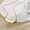 Personalized Stainless Steel Paper Boat-shaped Pendant Necklaces for Women Daily Wear Gift DZ0863-1-1