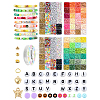 DIY Flat Round Handmade Polymer Clay & Acrylic Beads Bracelets Making Kits DIY-YW0011-08-2