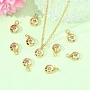 SHEGRACE Brass Clear Cubic Zirconia Charms XGRQ3P594-593G-5