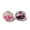 Printed Transparent Resin European Beads RESI-C063-03I-2