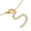 304 Stainless Steel & Plastic Pearl Teardrop Pendant Necklaces NJEW-JN05219-5