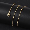 304 Stainless Steel Round Snake Chain Necklaces STAS-G244-88A-G-2