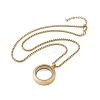 PVD Vacuum Plating 304 Stainless Steel Ring Pendant Necklaces NJEW-N055-22A-G-1
