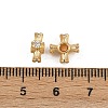 Brass Micro Pave Cubic Zirconia Beads KK-K407-11G-3