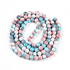Baking Paint Glass Beads Strands DGLA-N003-8mm-C03-3