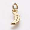 Brass Cubic Zirconia Pendants KK-P134-15-3