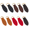10Pcs 5 Colors Cattlehide Zipper Heads PURS-CL0001-19A-1