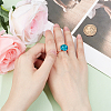 1Pc Rhodium Plated 925 Sterling Silver Adjustable Ring Findings STER-BC0002-39B-3