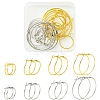 24Pcs 8 Styles Iron Huggie Hoop Earring Findings IFIN-YW0003-61-1