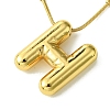 Ion Plating(IP) Initial Letter 304 Stainless Steel Pendant Necklace NJEW-R265-05G-H-1