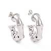 Clear Cubic Zirconia Bamboo Stick Stud Earrings EJEW-G343-05P-1