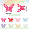 32Pcs 8 Colors Polyester Butterfly Lace Appliques DIY-FG0005-70-2