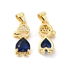 Real 16K Gold Plated Brass Micro Pave Cubic Zirconia Pendants ZIRC-L103-050G-2