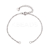304 Stainless Steel Singapore Chain Bracelet Making AJEW-JB01306-02-1