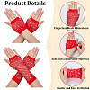 4Pairs 2 Styles Women Nylon Mesh Gloves AJEW-CY0001-08B-5