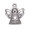 Tibetan Style Antique Silver Angel Pendants X-TIBEB-A11978-AS-LF-1