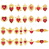 28Pcs 14 Styles DIY Heart Jewelry Making Findings Kits FIND-ME0001-88-1