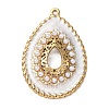 304 Stainless Steel Enamel Pendants STAS-Z200-02G-03-1