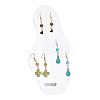 Transparent Acrylic Slant Back Earring Display Stands EDIS-WH0016-046-1