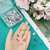 80Pcs 4 Styles 201 Stainless Steel Stud Earring Findings EJEW-BBC0001-26-3