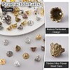 112Pcs 7 Colors Tibetan Style Alloy Bead Caps FIND-PH0023-83-6