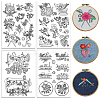 4 Sheets 11.6x8.2 Inch Stick and Stitch Embroidery Patterns DIY-WH0455-168-1