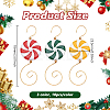 30Pcs 3 Colors Opaque Acrylic Bead with Iron Ornament Hooks HJEW-PH02216-2