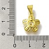 Flower Rack Plating Brass Micro Pave Cubic Zirconia Pendant KK-H485-01G-06-3