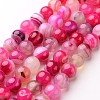 Natural Striped Agate/Banded Agate Beads Strands G-D845-01C-8mm-1