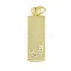 Brass Micro Pave Clear Cubic Zirconia Pendants KK-P266-06G-J-1