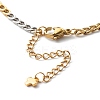 Two Tone 304 Stainless Steel Curb Chain Necklaces NJEW-JN03541-5