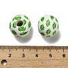 St. Patrick's Day Series Printed Schima Wood European Beads WOOD-V002-01A-3