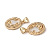 Rack Plating Brass Shell Pendants KK-D087-25G-12-3