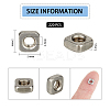SUPERFINDINGS 220Pcs 304 Stainless Steel Nuts FIND-FH0005-62-2