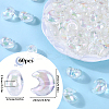60Pcs UV Plating Transparent Acrylic Beads PACR-SP0001-01-2