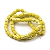 Frosted Imitation Jade Glass Beads Strands GLAA-P058-08A-09-2