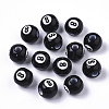 Spray Painted Acrylic Beads X-SACR-N009-05-1