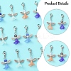 16Pcs 4 Colors Angel Glass Acrylic Pendants HJEW-FS00015-3
