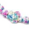 Synthetic Dyed Turquoise Beaded Stretch Bracelets for Women Men BJEW-JB11549-02-3