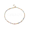 Natural Pearl & Glass Beaded Necklace for Women X-NJEW-JN04241-1