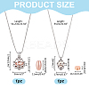 2Pcs 2 Styles Stainless Steel Pendant Urn Ashes Necklaces NJEW-ME0001-10-2