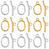 10Pcs 2 Colors Ion Plating(IP) 304 Stainless Steel Toggle Clasps STAS-SC0010-68A-1