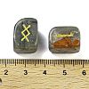 Rectangle Natural Bloodstone Rune Stones G-Z059-01L-3