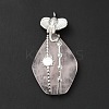 Natural Rose Quartz Pendants G-G870-06P-2