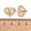 Brass Micro Pave Clear Cubic Zirconia Pendants KK-S389-13G-3