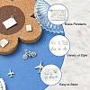 6Pcs 6 Styles Brass Micro Pave Clear Cubic Zirconia Charms KK-CJ0003-31-3