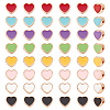 80Pcs 8 Colors Light Gold Plated Alloy Enamel Beads ENAM-AR0001-47-1