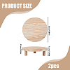 Round Wood Display Riser Stands for Jewelry AJEW-WH0410-235-2